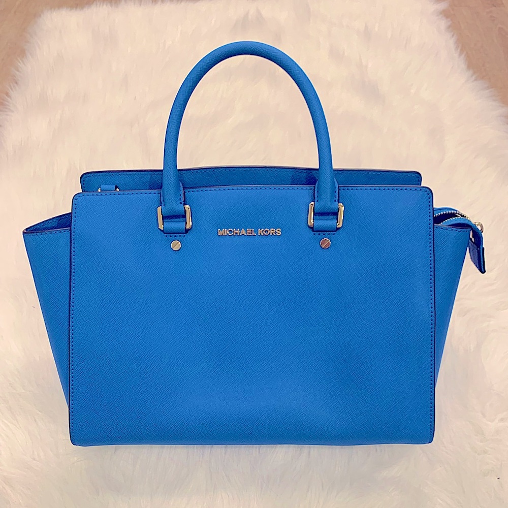 Michael Kors large Selma Tile Blue
